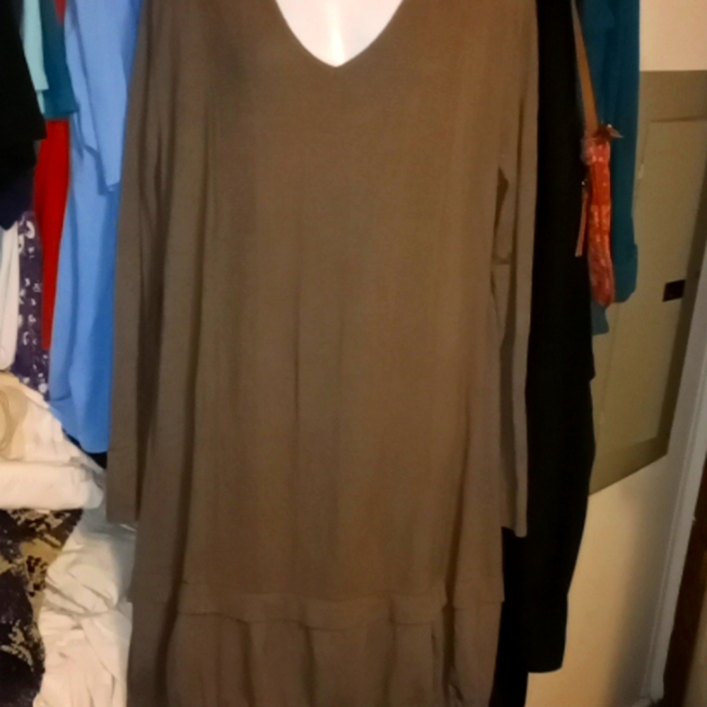 Roni Rabl brown plus size sweater dress